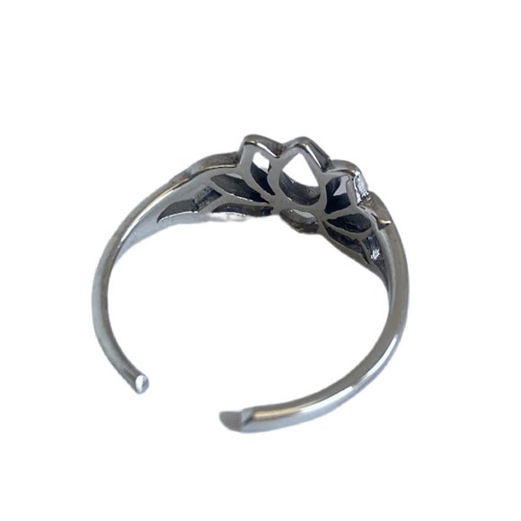 NWT- Sterling Silver (925) Lotus Toe Ring - Picture 2 of 4